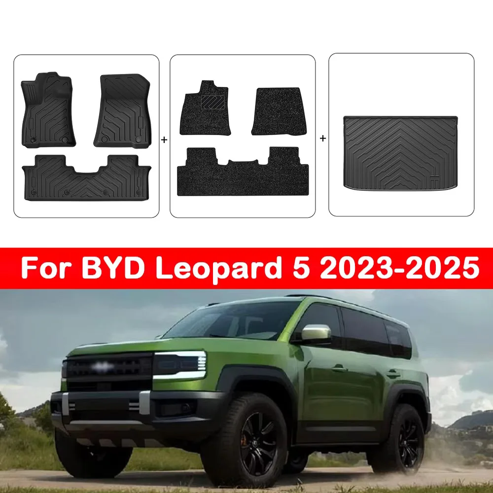 

For BYD Formula Leopard 5 2023 2024 2025 TPE Floor Mats Cargo Pads 3D Waterproof Non-slip Floor Mats & Cargo Liners