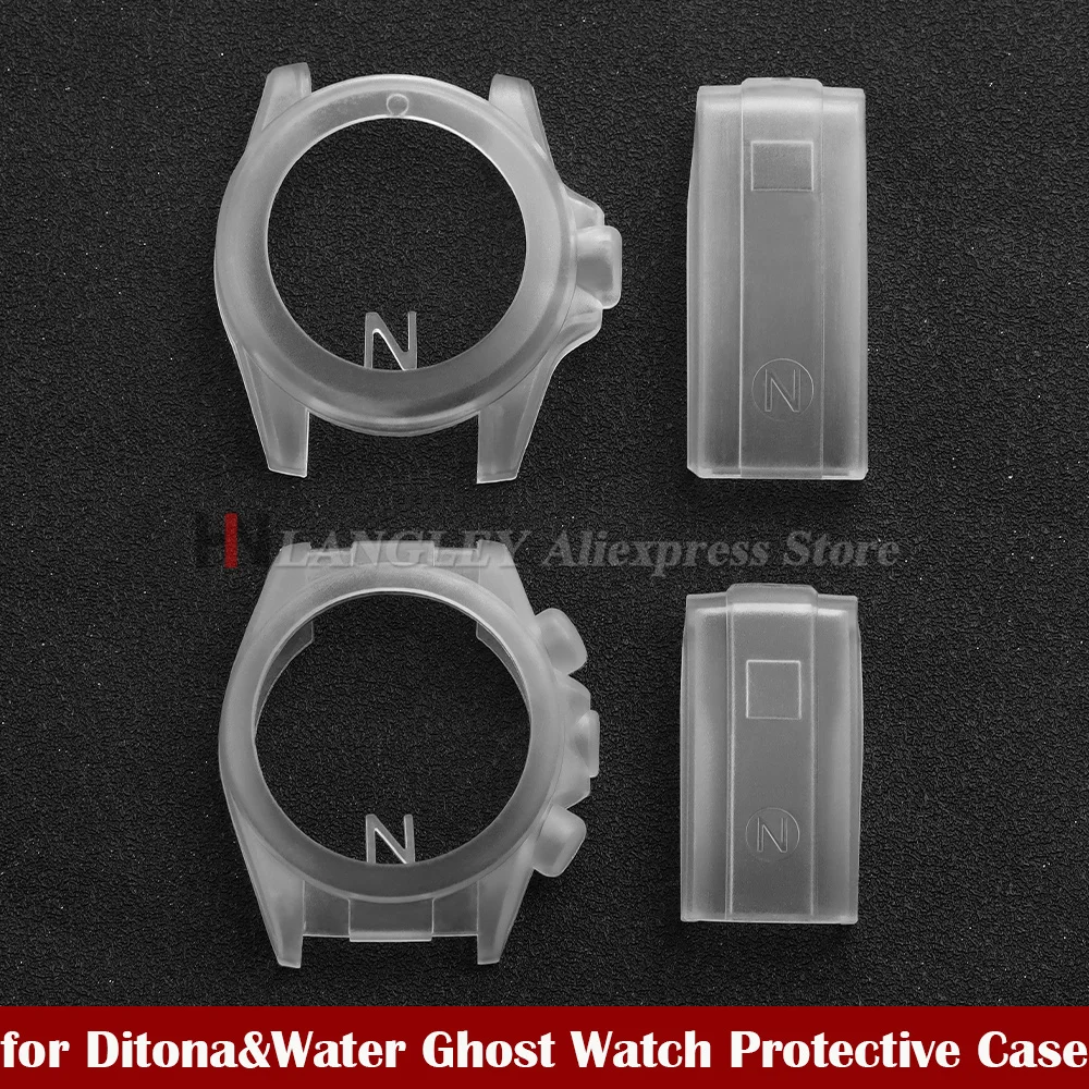 Watch Protective Case for Rolex D-Tona 40mm Water Ghost Yacht Dial Buckle Transparent Scratch-proof Silicone Case Shell Sleeve