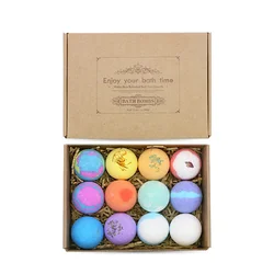 Kit de bombes de bain à bulles, 12 pièces/ensemble, huile essentielle, sels de bain, soins de la peau, douche exexpansive hydratante, accessoires IkAccessrespiration