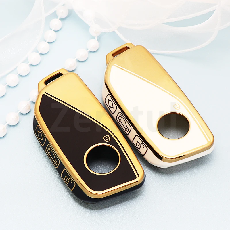 For BMW 7 Series G09 XM F98 X4M LCI G18 X5 G81 M3 I20 IX G07 X7 LCI U11 X1 G70﻿ TPU Car Key Case Cover Holder Fob Keychain