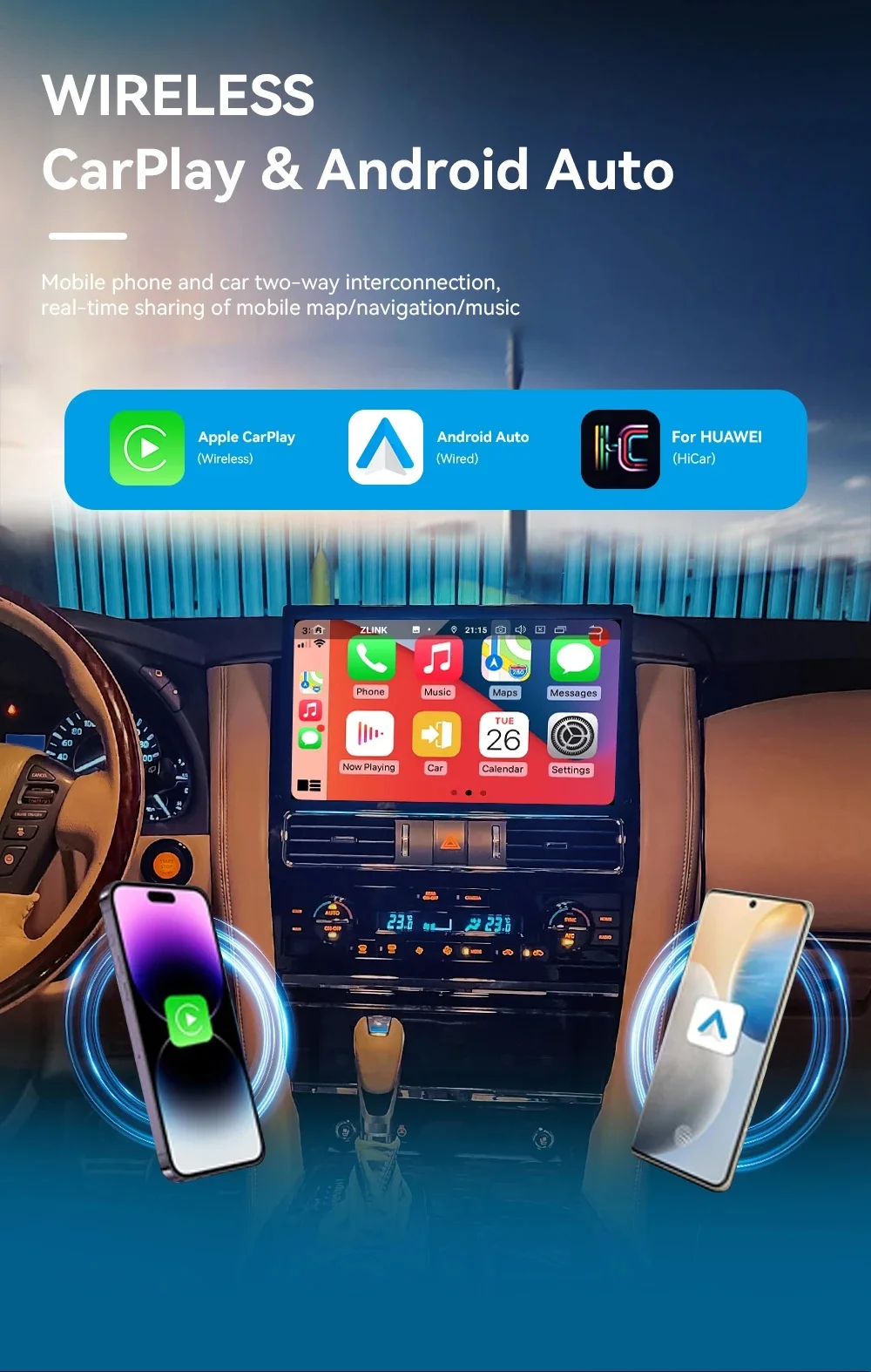 الوسائط المتعددة اللاسلكية CarPlay مشغل فيديو بلوتوث ستيريو لنيسان باترول Y62 2010-2023 أندرويد نظام تحديد المواقع نافي رئيس وحدة لمس