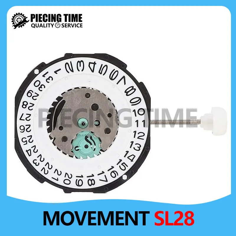 New Watch Movement Quartz Movement 3 o'clock Date Watch Repair Parts Replacement Quartz Movement SL28 Movement
