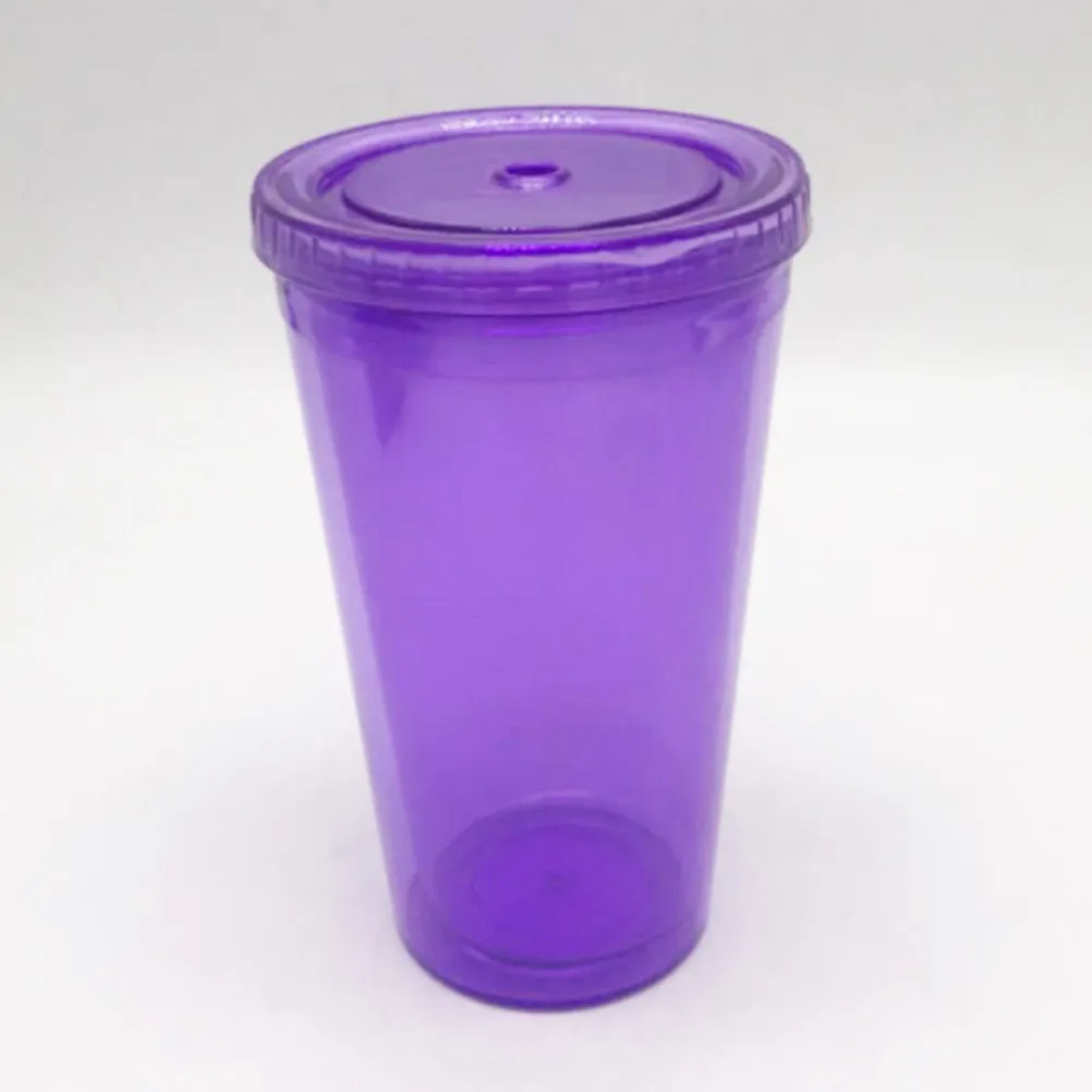 1Pcs 450Ml Leak Proof Water Bottle with Straw Ergonomic Low Center Gravity Design for Cycling Running Outdoor Sports Plastic