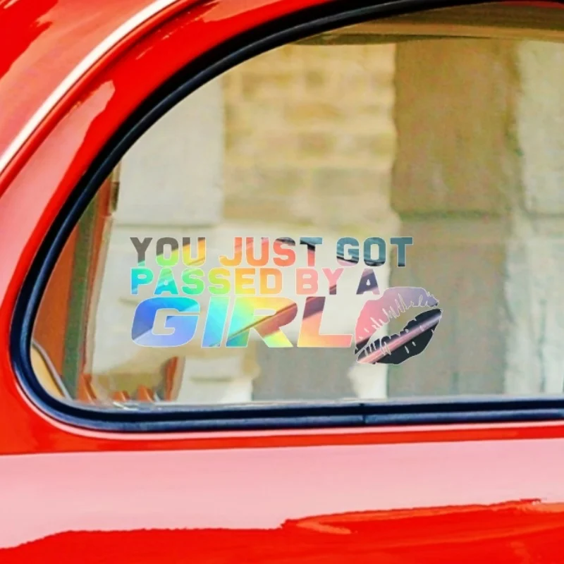 

Girl Holographic Stickers, Waterproof Vinyl Decals for Car Window Decoration