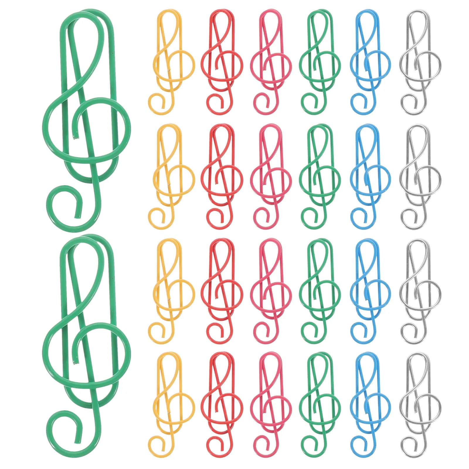 

50Pcs Music Note Shaped Paper Clips Colorful Metal Marking Clip Office File Document Clips Cute Cartoon Paper Clamp