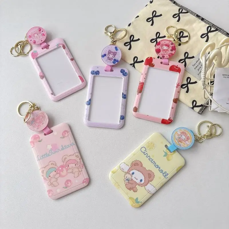 

Sario Mymelody Student Card Holder, Subway Work Id Keychain, Bag Hanger, Easy-pull Buckle Hanger