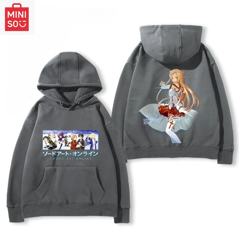 سترة بغطاء للرأس مطبوعة على الإنترنت من شركة مينيسو مع غطاء رأس كرتوني فضفاض متعدد الوظائف كاجوال ولطيف للفتيات والفتيان