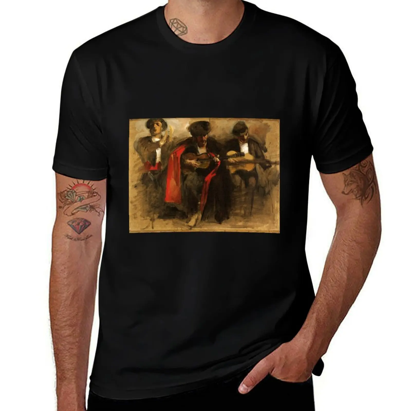 John Singer Sargent - Study for Seated Musicians for El Jaleo T-Shirt Labor Work Casual T-Shirt