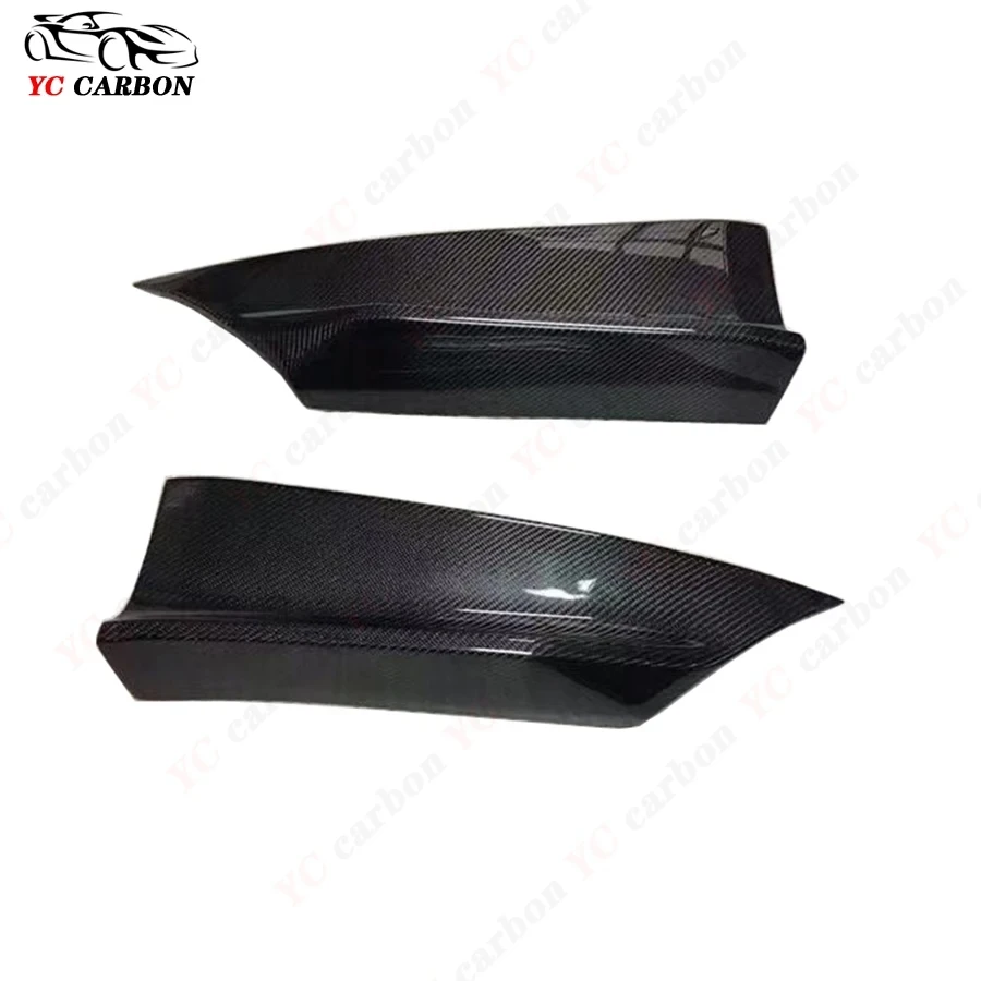 For Audi A7 S7 RS7 2011-2015 Carbon Fiber wrap angle Car Rear Bumper Splitter Corner Trim Cover Rear Chin Body Kit