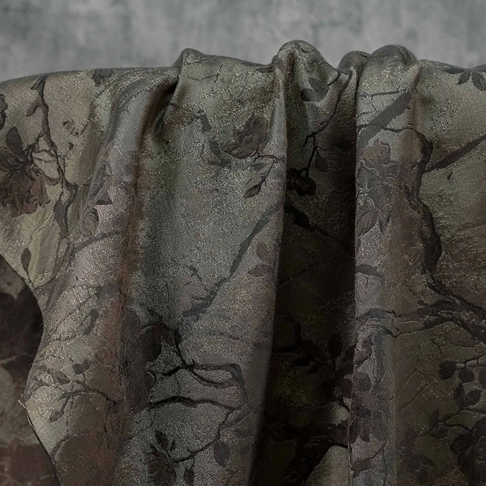 

Retro Ink Wash Floral Yarn Dyed Jacquard Fabric Chinese Style Dress Vest Curtain Decorative Sewing Fabric