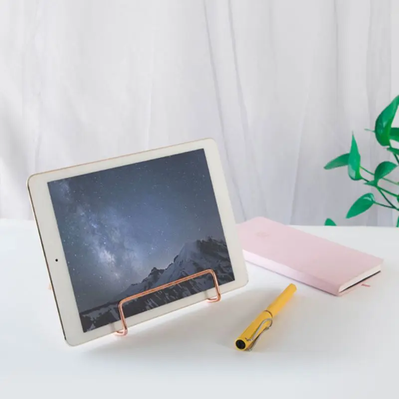 Metal Magazine Holder Rack Multifunction Desktop Display Stand Simple Wrought Iron Tablet Book Newspaper Rack