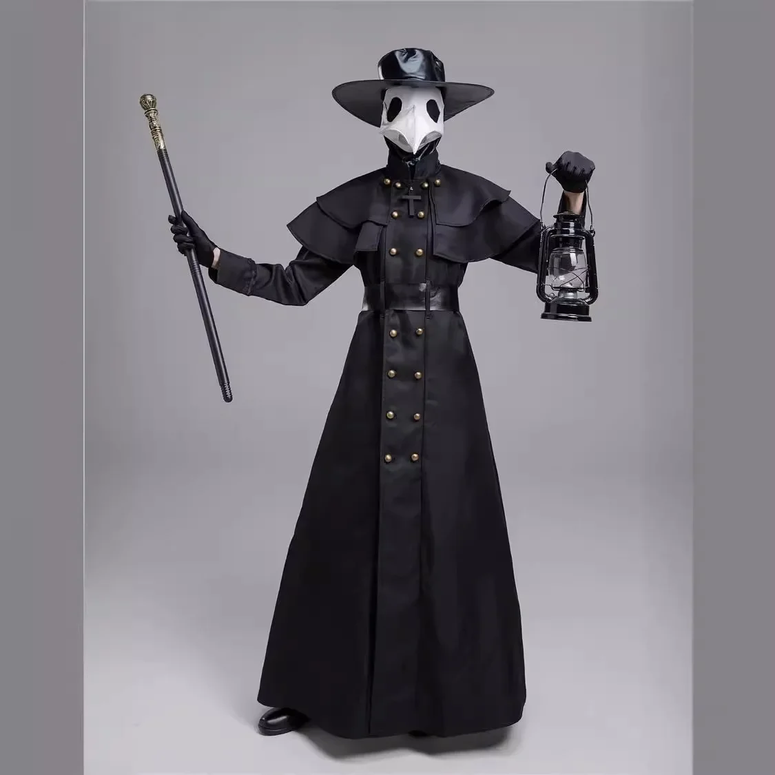 

2025Halloween Costumes Halloween Adult Medieval Steampunk Wind Plague Doctor Crow Long Mouth Movie Costume Festival