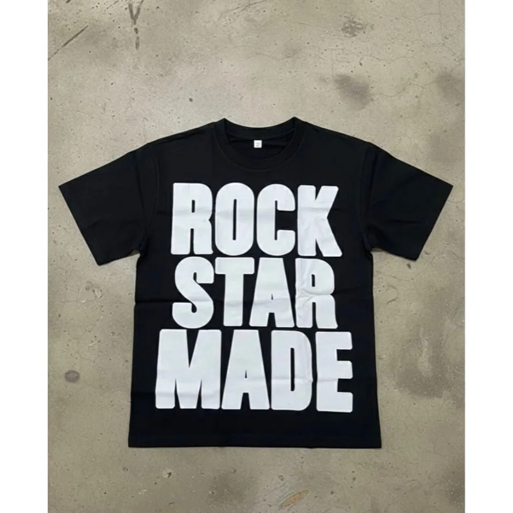 Rock Star Made Bold Graphic T-Shirt Men Women Streetwear Casual Short Sleeve Cotton Tops