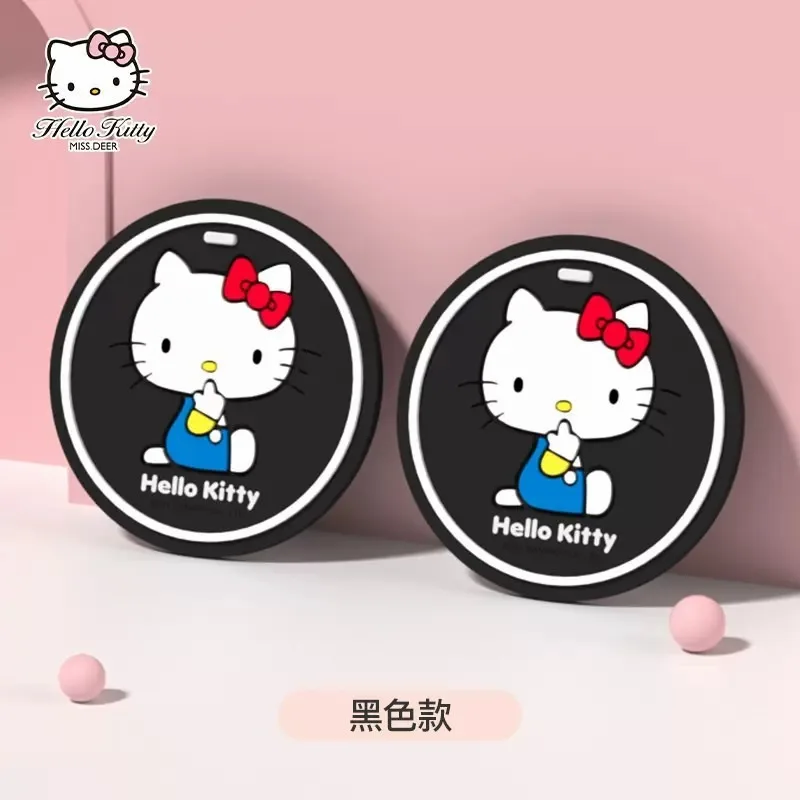 

2PCS Hello Kitty Car Cup Holder Anti-Slip Coasters Premium PVC Car Coasters Universal Cartoon Creative Car Interior Accessorie