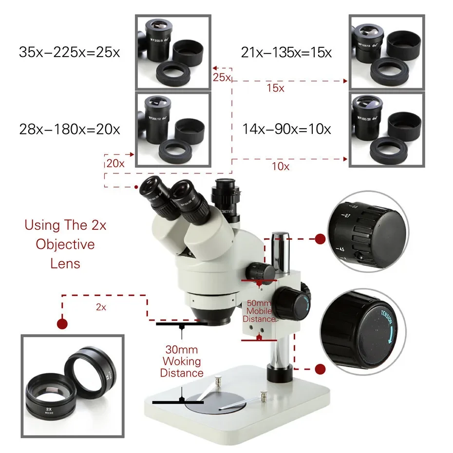 Video resolution 1080P factory direct sale  trinocular stereo microscope good price has HD camera  trinocular stereo microscope