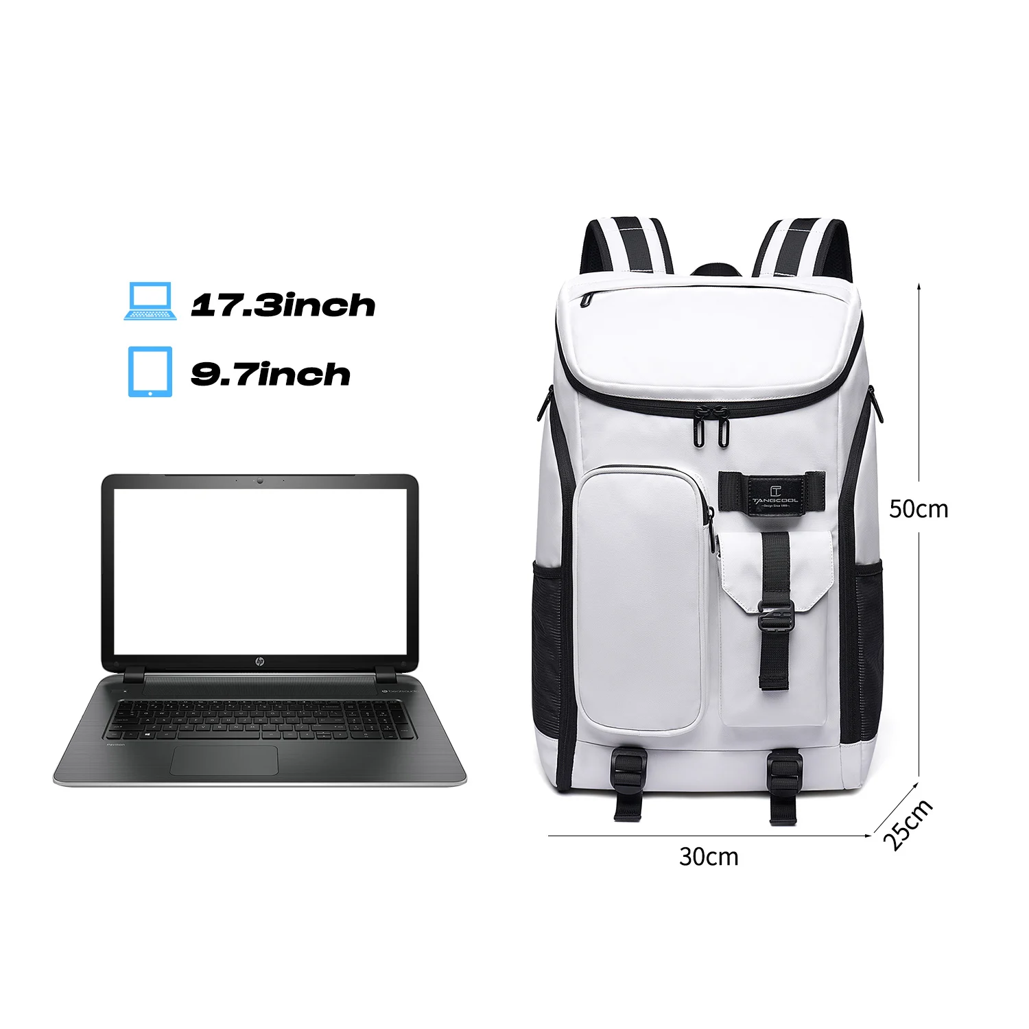 TANGCOOL Male Backpack For Teenagers Luxury Waterproof Large Capacity School Bags Boys Camping Oxford Usb Charging Rucksack Men