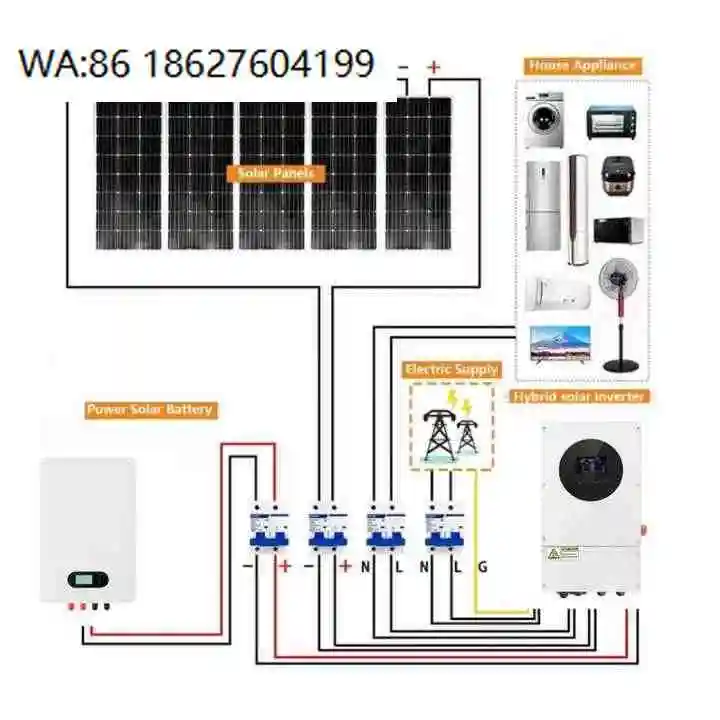 51.2V 5-10KW LiFePO4 Battery Pack, Wall/Rack-Mounted Hybrid Off Grid Solar Storage System