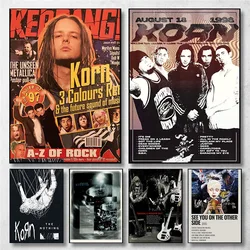 Vintage Rock Band KORN Head - Hughes Music Art Poster Canvas Painting Wall Prints Picture for Living Room Bar Home Decor