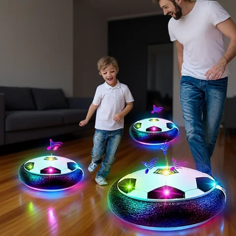 Hover Soccer Ball Toys for Children Electric Floating Football with LED Light Music Soccer Ball Outdoor Game Sport Toys for Kids