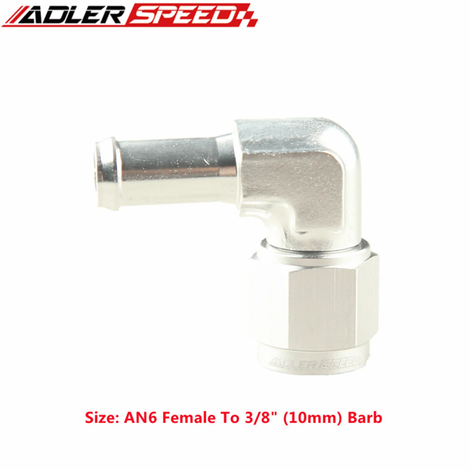 ADLERSPEED Female AN6 AN8 Swivel Barb Fittings Adapter 90 Degree Quick Connect Aluminum Elbow Adapter Swivel Hose Black/Blue