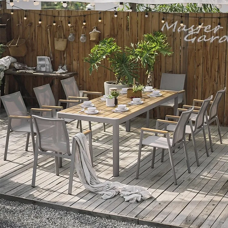 Outdoor B & B tables and chairs Leisure outdoor terrace Outdoor three-piece combination chair yard Rooftop garden Retractable co