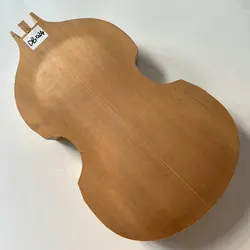 DB024  Qriginal  HollowBody Bass Body  Spruce Front and Flamed Back Guitars  NO binding DIY Parts Guitar Accessories