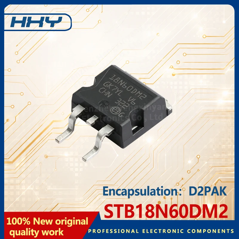 hxyx10PCS N-channel MOS FET STB18N60DM2 12A 600V TO263 Package High-Quality Electronic Components for Electrical Engineering