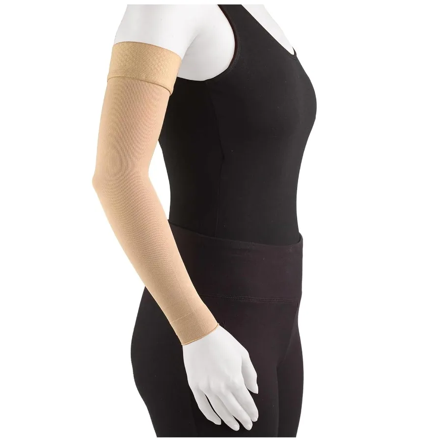 

NuVein 15-20 mmHg Compression Lymphedema Arm Sleeve Medical Support for Post Surgical Swelling Recovery Small