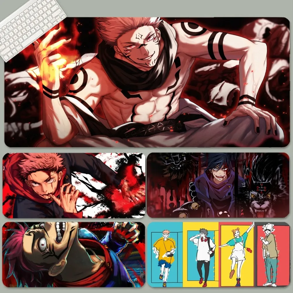 Japanese Anime Jujutsu Kaisen 80x30cm XL Lockedge PC Gaming Mouse Pad Gamer Desk Mats Keyboard Pad Mause Pad Muismat