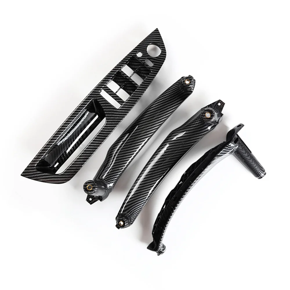 

Carbon Fiber Pattern Inner Door Handle 4Pcs Left-Hand Drive for BMW X5