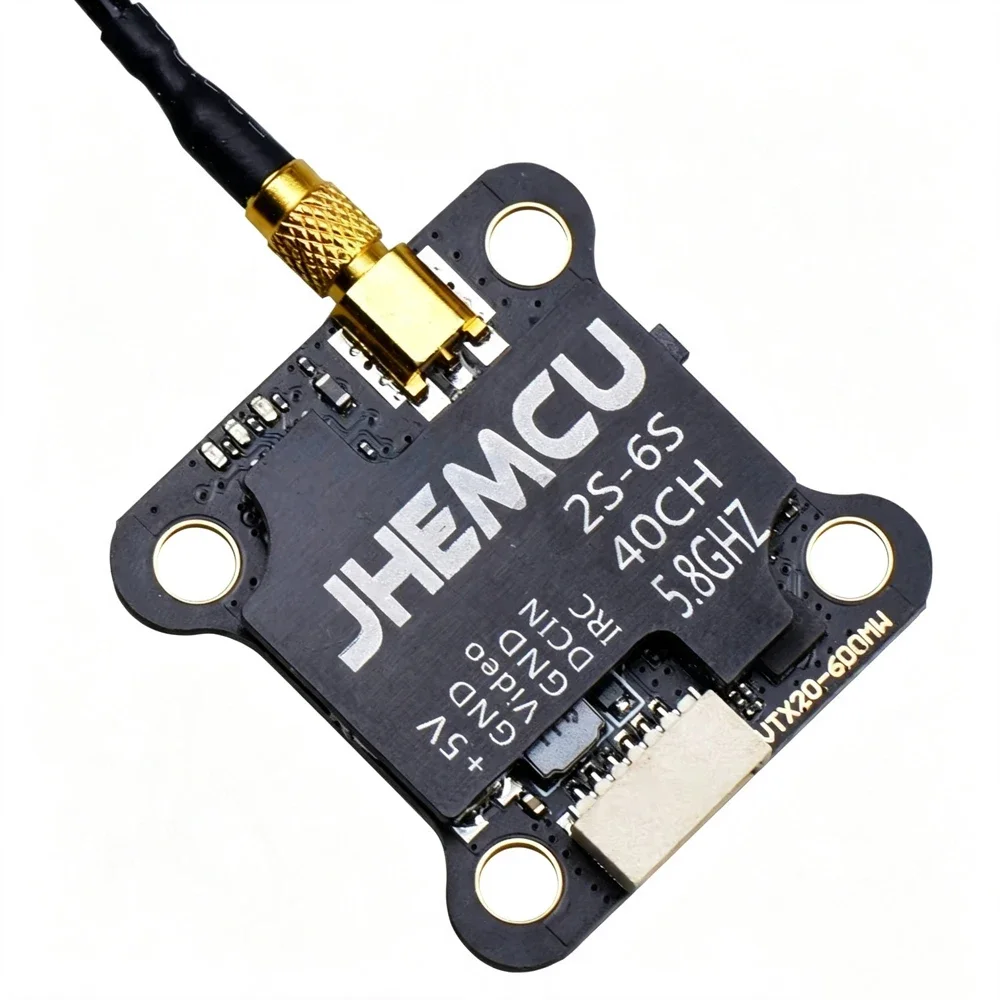 JHEMCU VTX20-600 5,8GHz 40CH VTX 25-600mW PitMode SmartAudio 7-26V Breiter Eingang 20x20 Montage FPV Racing Freestyle Drohnen-Quad-Teile – Detail 5
