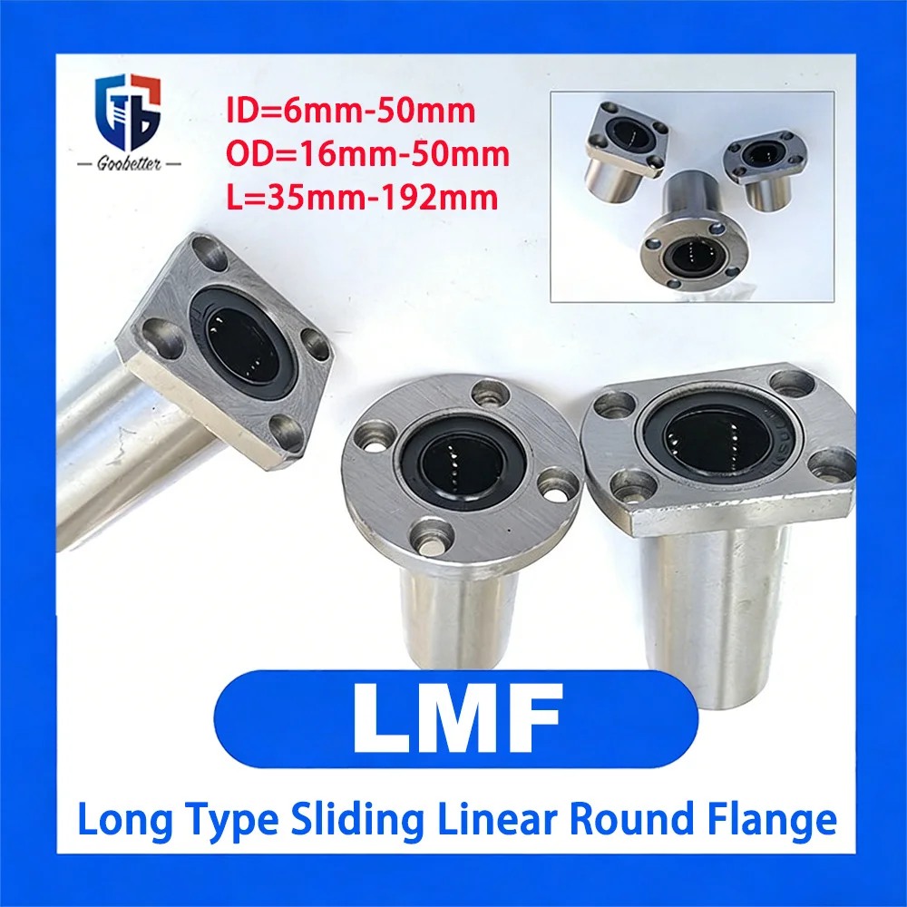 

Long Type Sliding Linear Ball Bearing Round Flange Linear Bearing Carbon Steel Nickel Plated High Rigidity For CNC Machine Parts