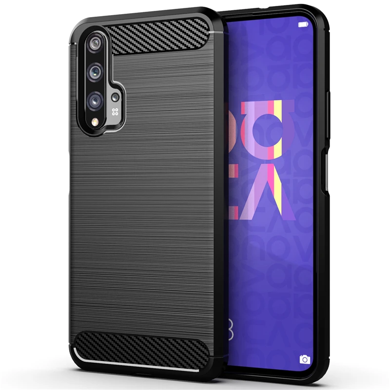 

For Nova 5T Silicone Case Shockproof Back Cover For Huawei Nova 5t pro Phone Cases For nova5t pro Carbon Fiber Case Coque Fundas