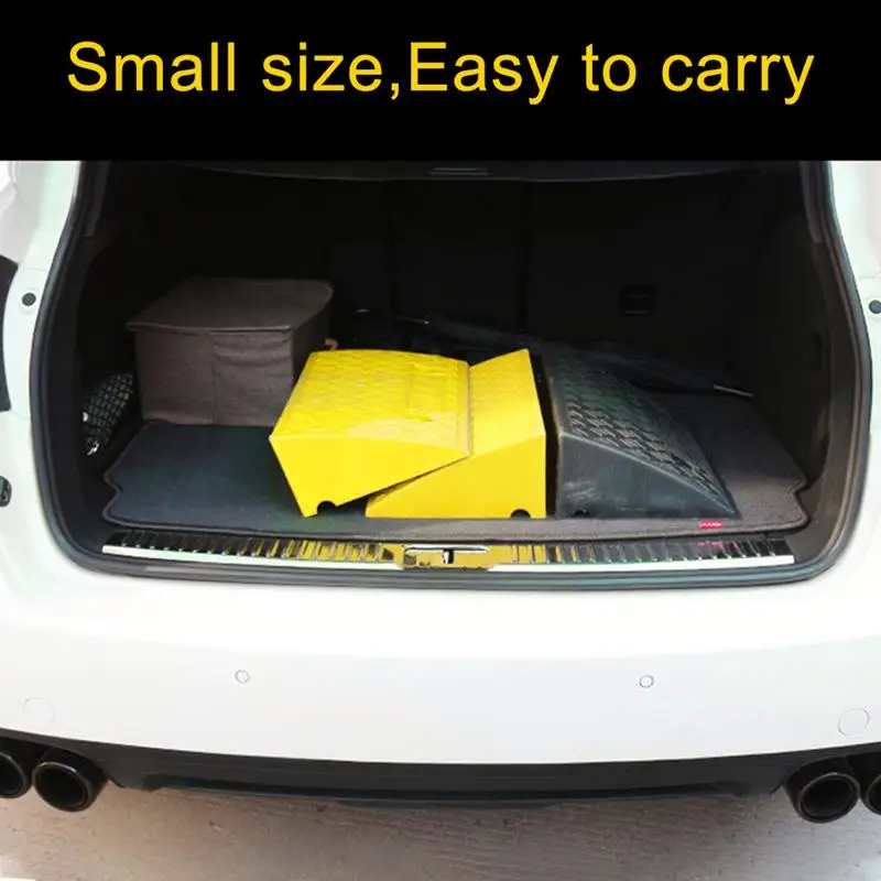 Car Wheel Driveway Ramps Portable Tires Curb Ramps Heavy Duty Threshold Ramp Kit For Trailer Truck Bike Car Accessories