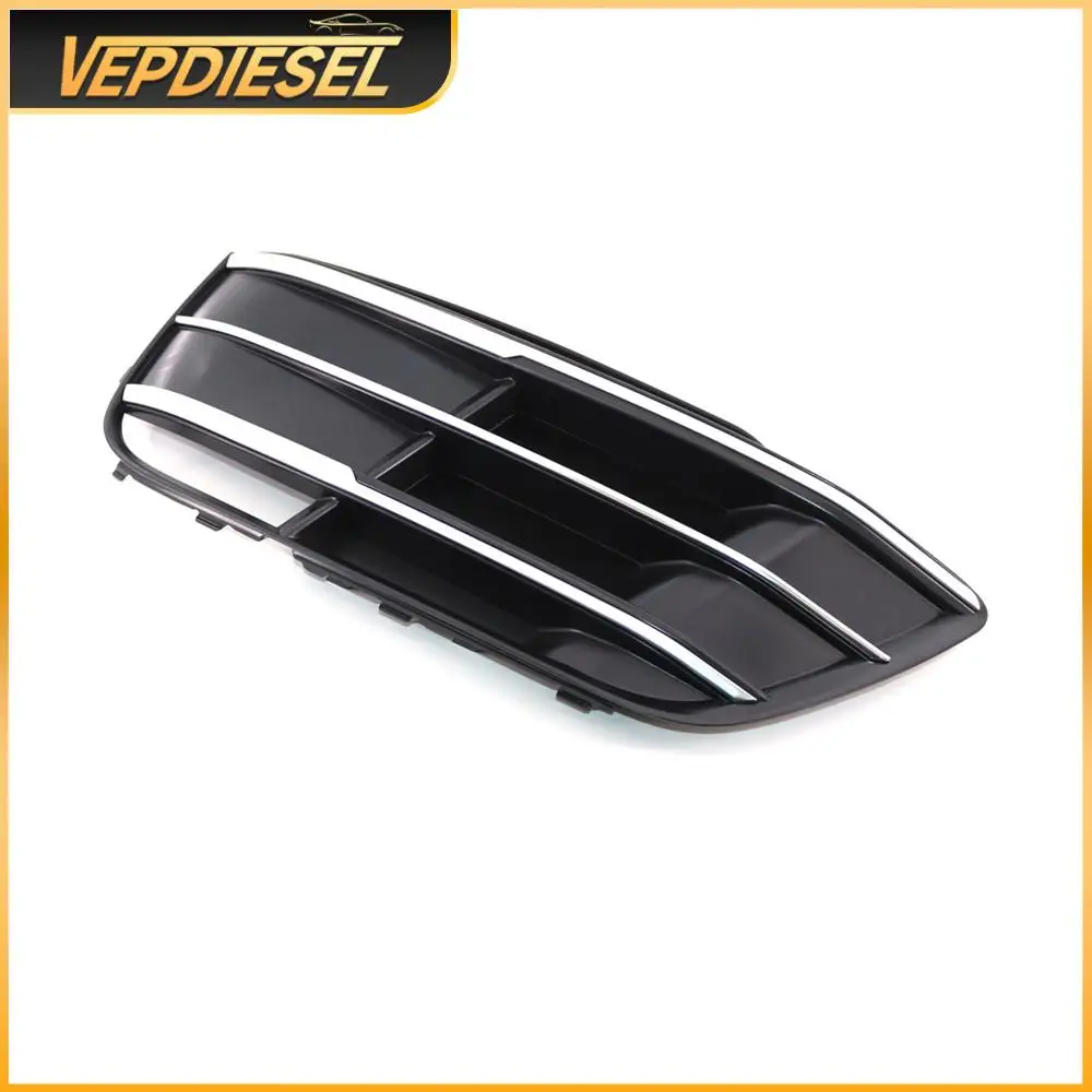 1PC Car Front Bumper Cover Side Grille Sports Lower Net with Silver Bar Left 80A807679M 80A807679H for Audi Q5 (18-22)