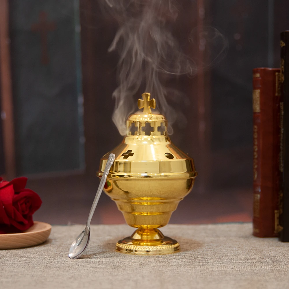 HTISOK Authentische orthodoxe Kirchenmessenartikel mit Räuchergefäßen im griechischen Stil, die klassische und östliche Elemente vereinen. – Detail 10