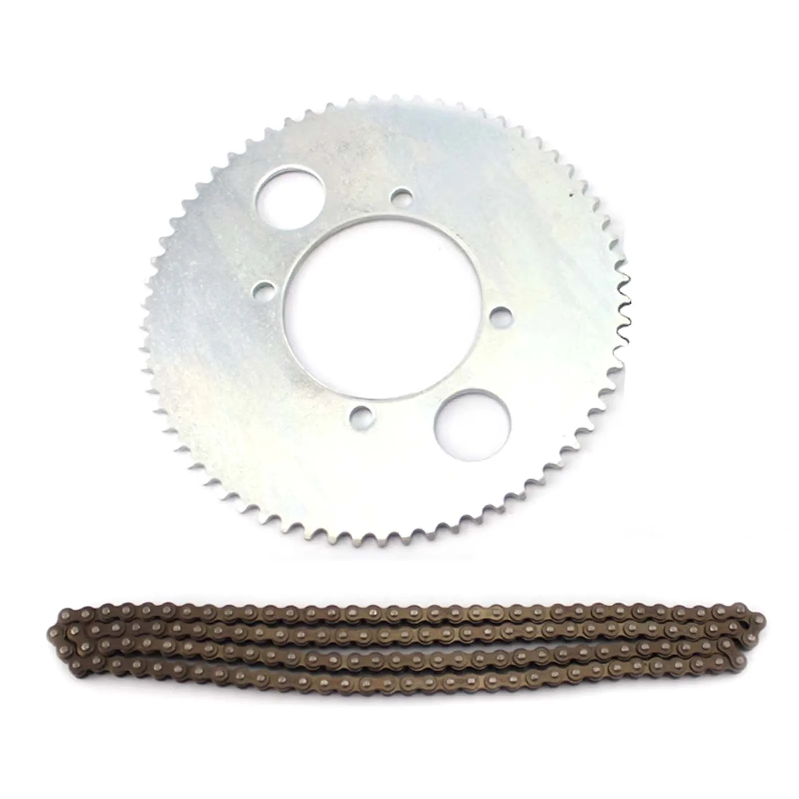

55/65 Teeth Four-Hole Chain Plate with 25H136 Chain, DIY Robot Tank Electric Model Toy Accessories Speed Reducer