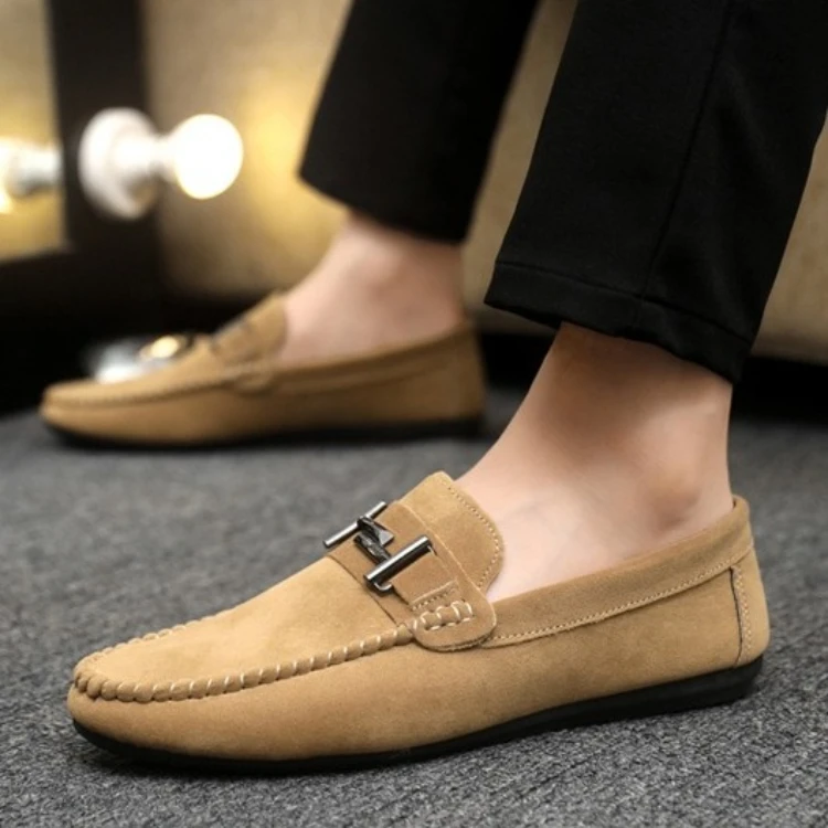Frühling/Sommer Mode Herren Casual Slipper Rutschfeste Slip-On Schuhe Herren Fahrschuhe – Detail 7