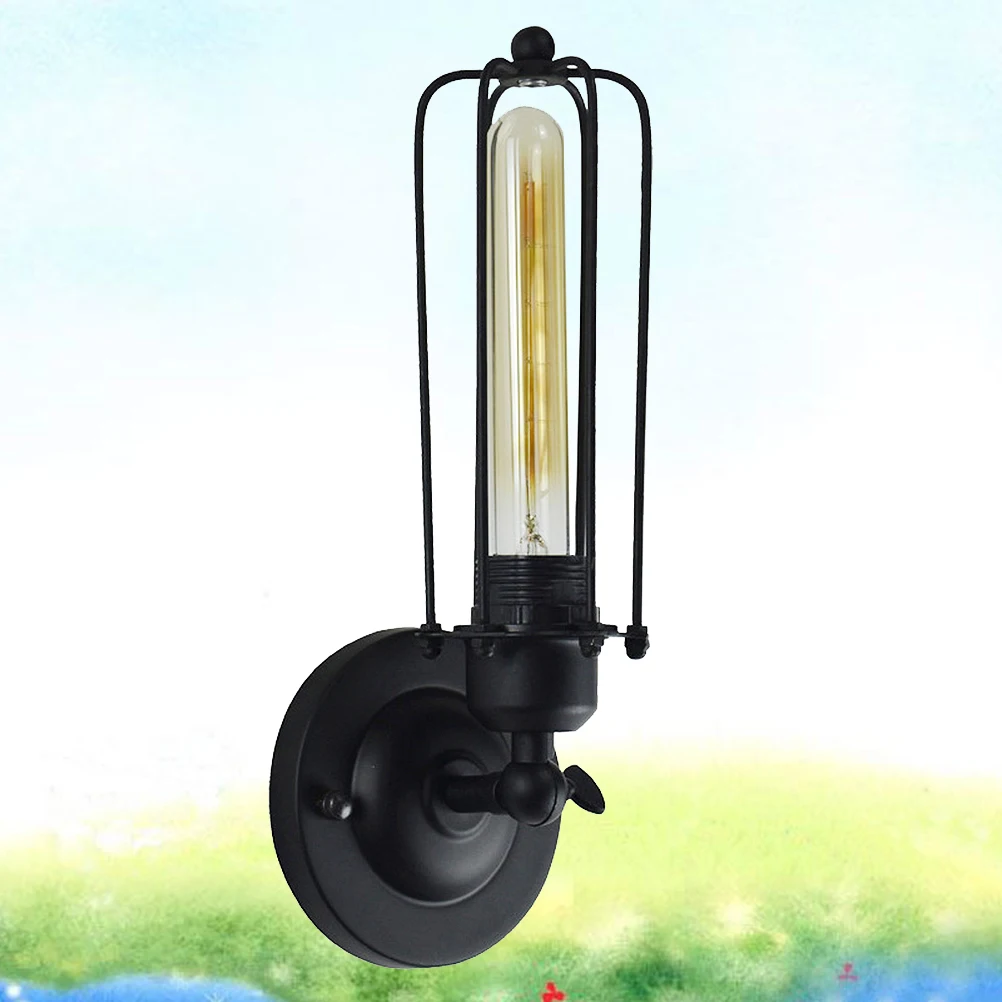 

Wrought Iron Wall Lamp Retro Vintage Indoor Lighting Home Bedroom Living Room Decor Creative Magnetic Light Fixtures