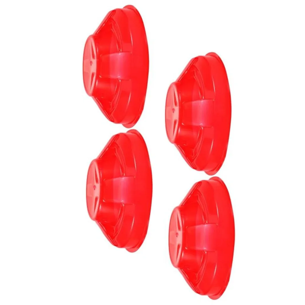 4 Piece Plastic Cover Set for Smoke Alarms to Block Dust and Debris While Maintaining Detector Functionality in Offices