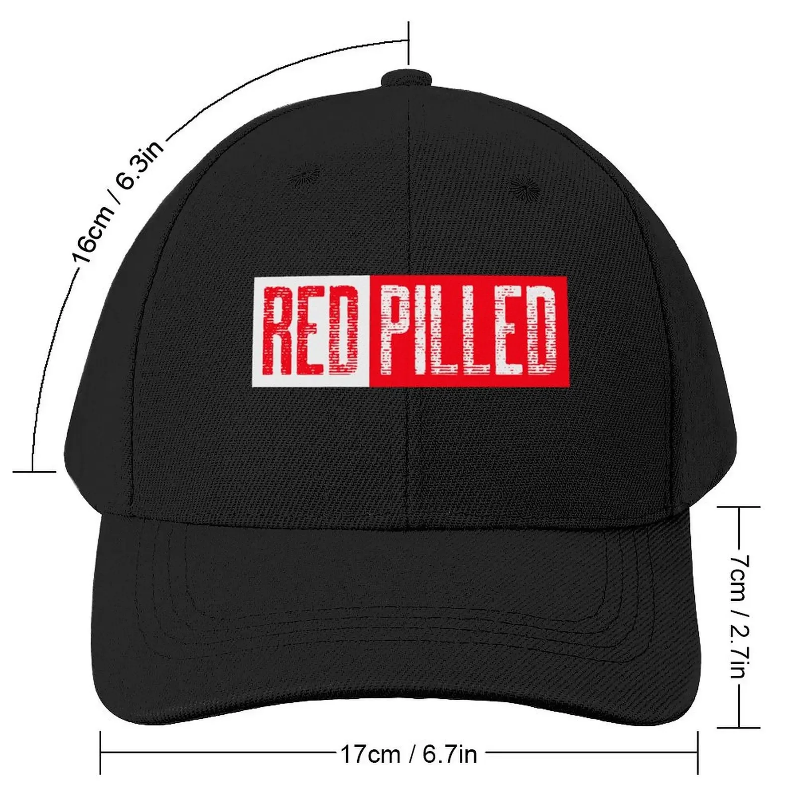 Red Pilled (red pill/redpilled) Baseball Cap Hat Man Luxury Anime Beach Outing Women Men's