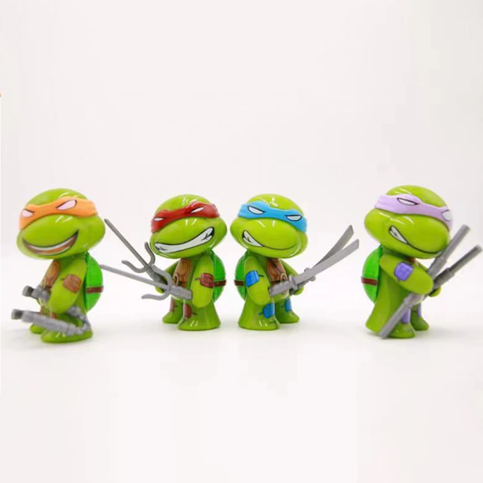 4pcs/Set Ninja Turtle Anime Figure Neca TMNT Limited Edition Action Figurine Statue Action Figurine Movable Model Toys Gifts