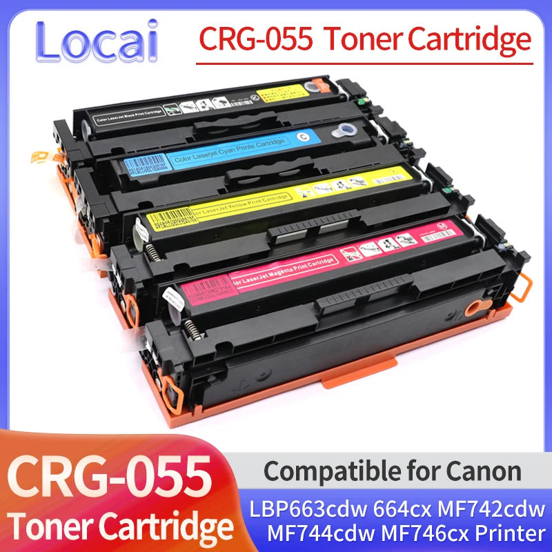 CRG-055 CRG055 Toner Cartridge Compatible for Canon LBP660C LBP663Cdw LBP664Cdw MF740C 741Cdw MF742Cdw MF743Cdw MF744Cdw MF746Cx