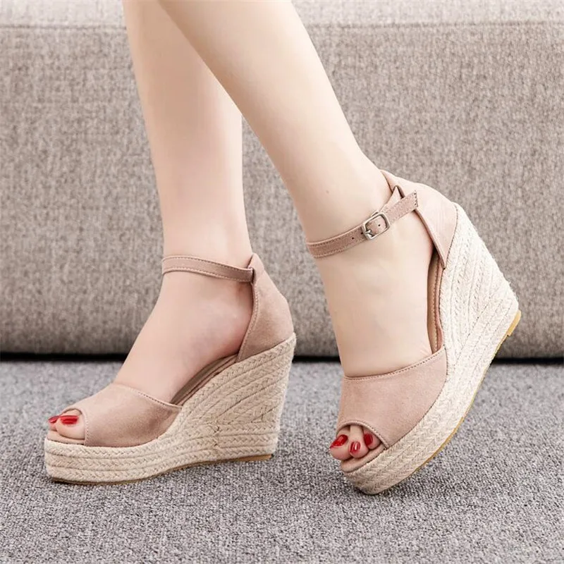 Fashion Wedges Shoes Women Summer Platform High Heel Female Buckle Sandals Sexy Bohemia Style Mujer Women's Sandals Size 32-44