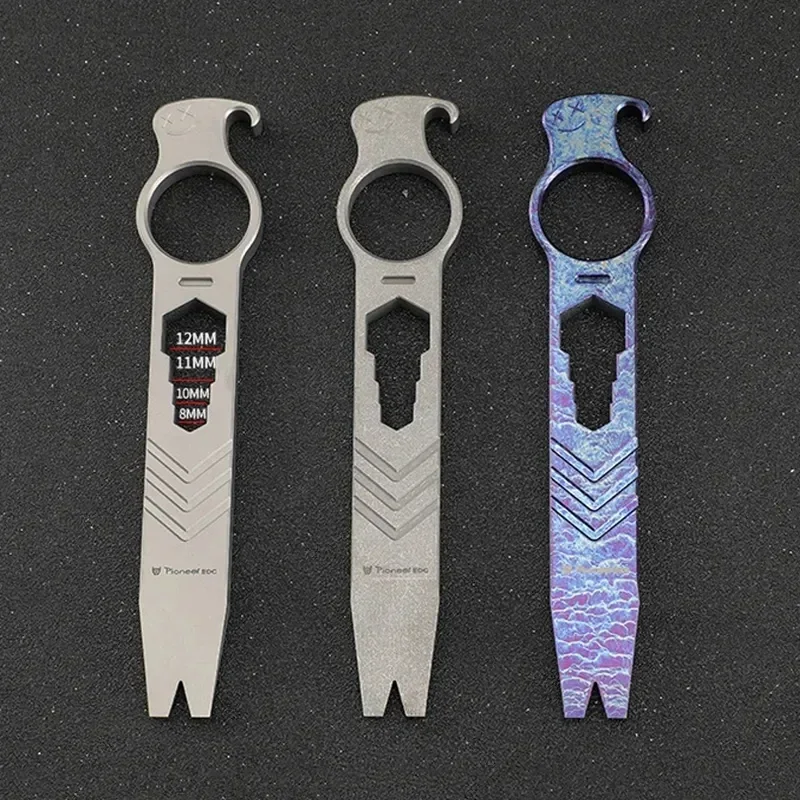 Mini Titanium Alloy Crowbar Portable Multitool Wrench EDC Multifunctional Survival Tool Outdoor Bottle Opener Camping Equipment