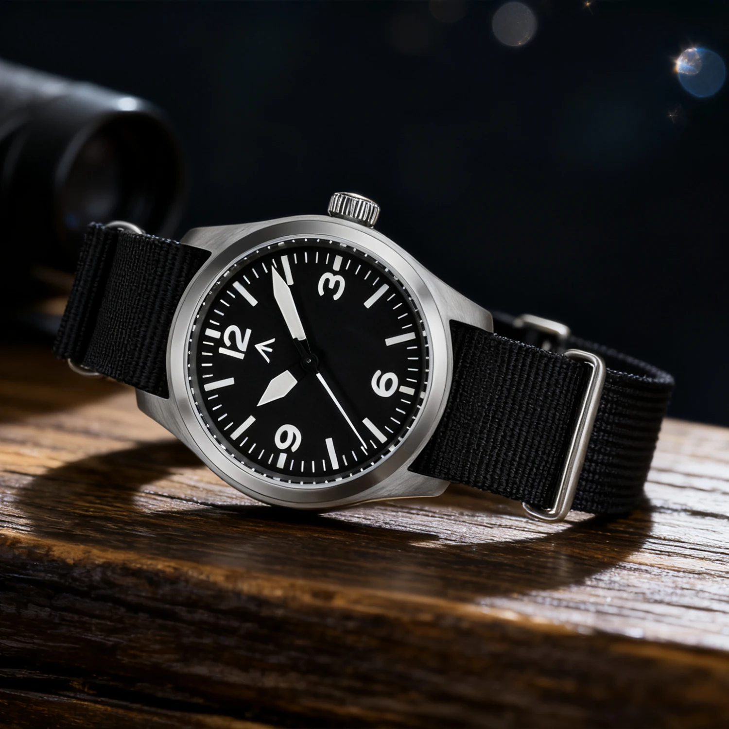 Reloj Militado ML08 V2 de 38mm, relojes con movimiento de cuarzo VH31, zafiro luminoso, cristal de doble cúpula, reloj de pulsera Vintage resistente al agua