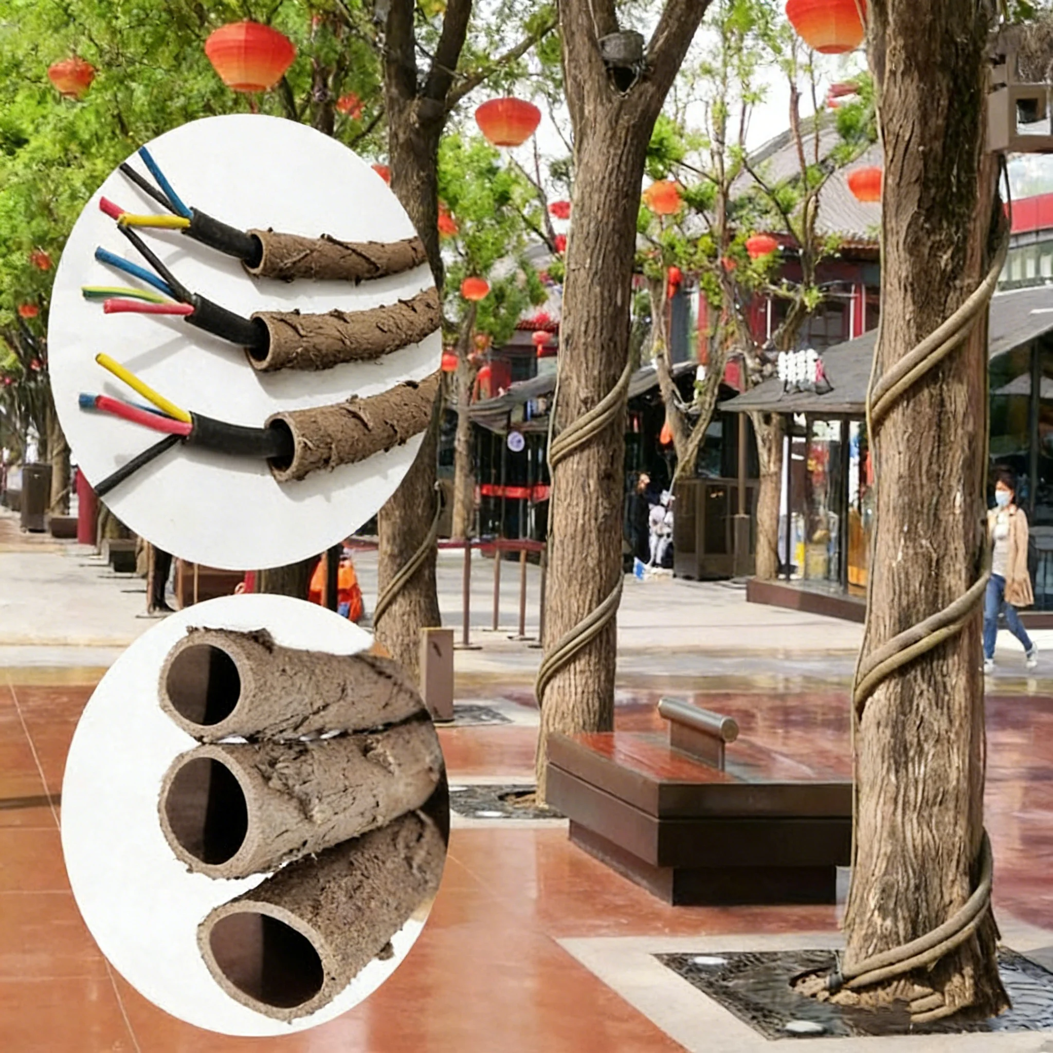 Aqumotic Outside Wire Covers Fake Vine Cord Covers for Wires Decoration Trunk Artificial Rattan Hanging Electrical Wire Cover