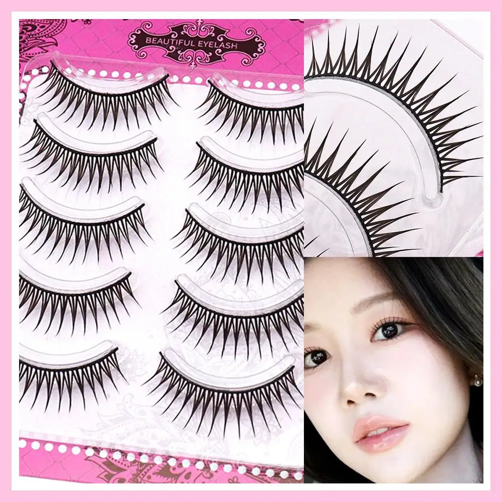 가짜 속눈썹 자연스러운 속눈썹 단단한 줄기 지지 이중 눈꺼풀 작은 악마 만화 스타일 눈 확대 메이크업 도구