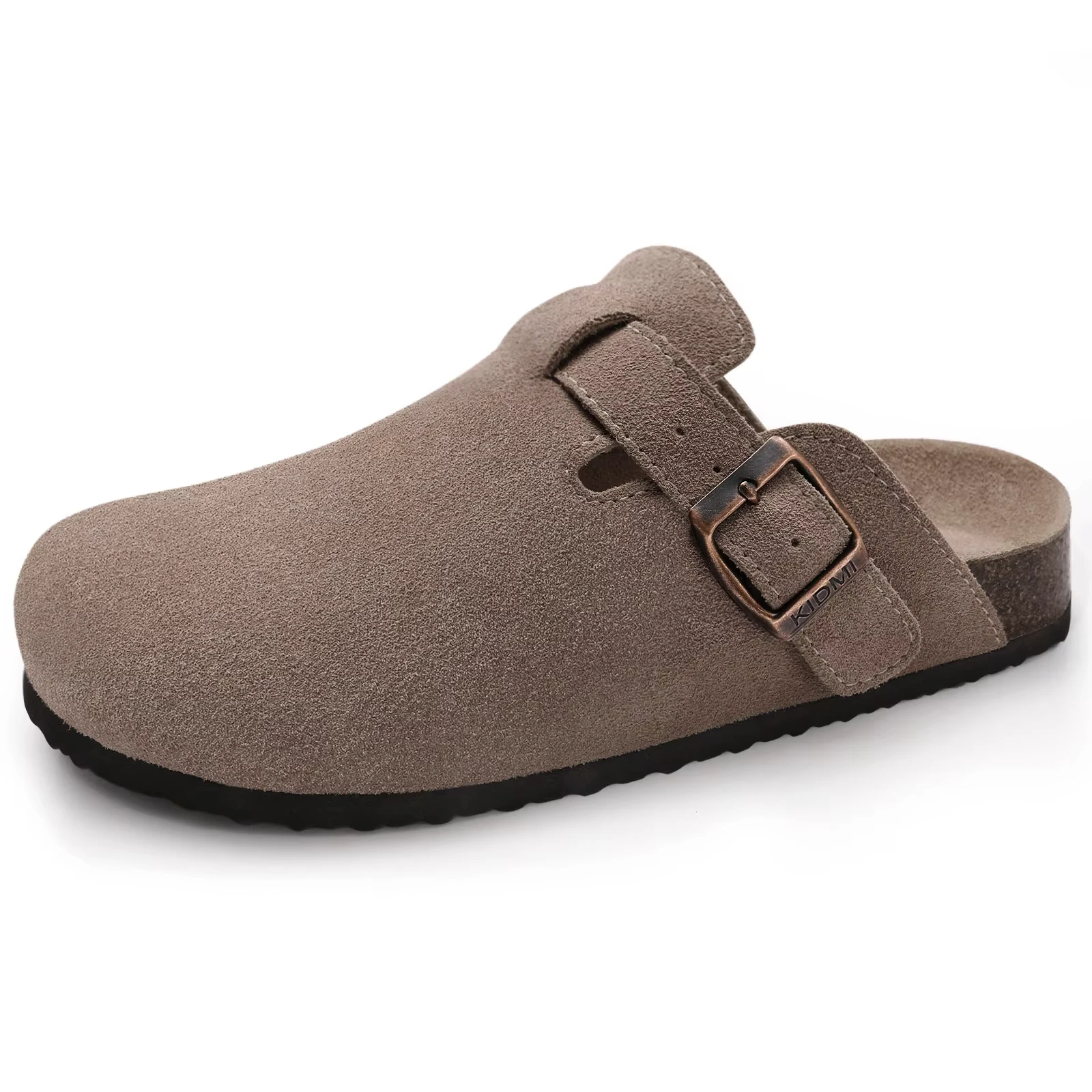Comwarm Fashion Men's Suede Mules Slippers New Women Clogs Cork Insole Sandals With Arch Support Outdoor Beach Slides Home Shoes image 6