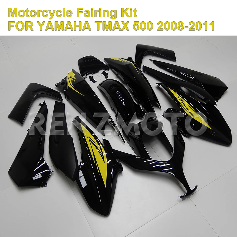

For Yamaha T-MAX 500 08 09 10 11 set of body fairings (matt matt black panels) TMAX500 2008-2011 Motorcycle Bodywork Set